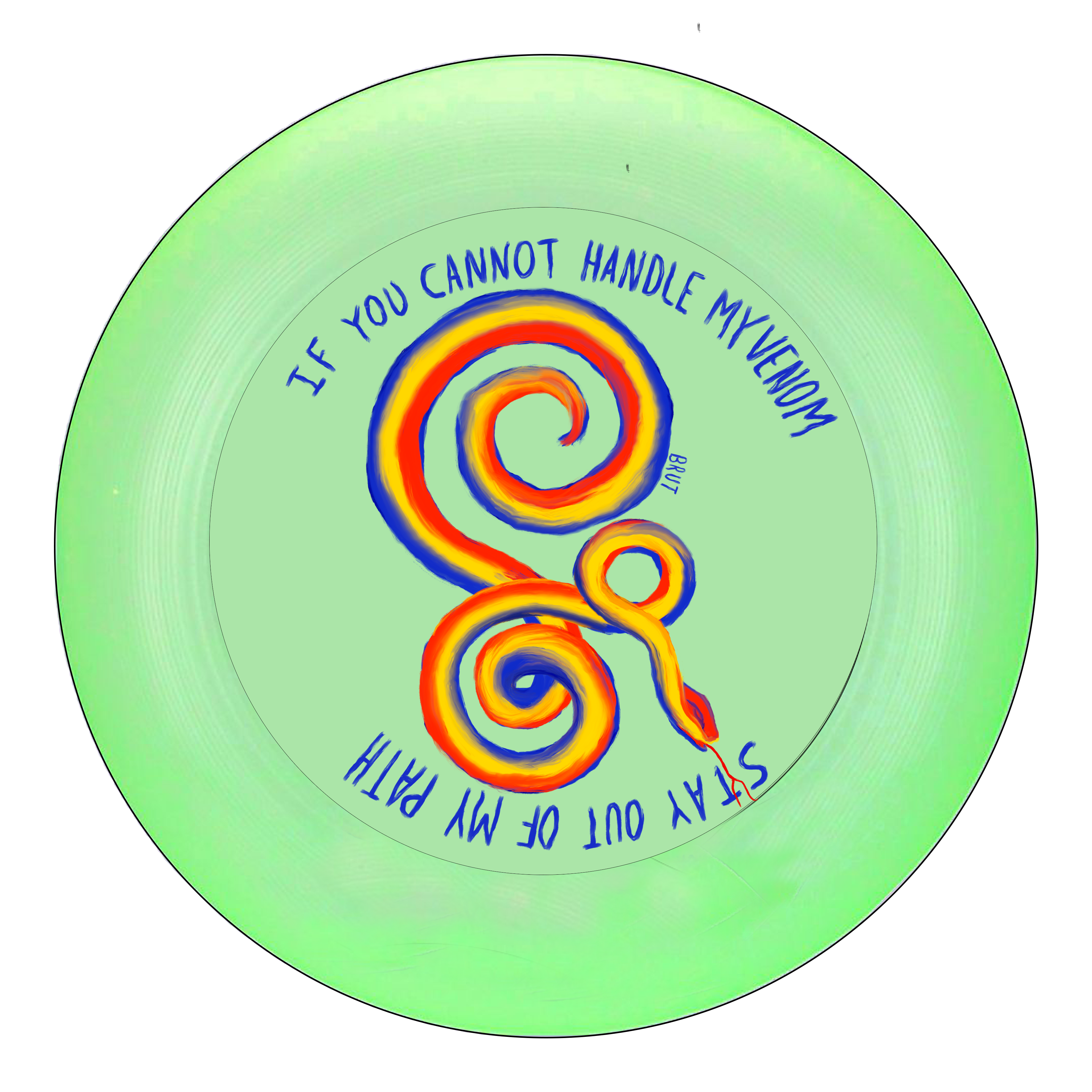 Lunar snake | Super Glow Organic Frisbee