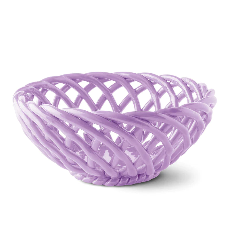 Ceramic Basket in lilac by Octaevo, available www.cuemars.com