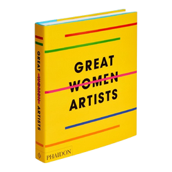 Yellow cover of the book Great Women Artists, published by Phaidon, available at www.cuemars.com