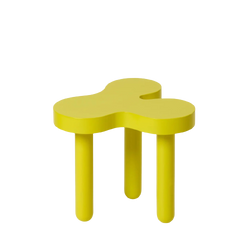 Mustard side table with a very organic design by Areaware and Sophie Colle, available at www.cuemars.com