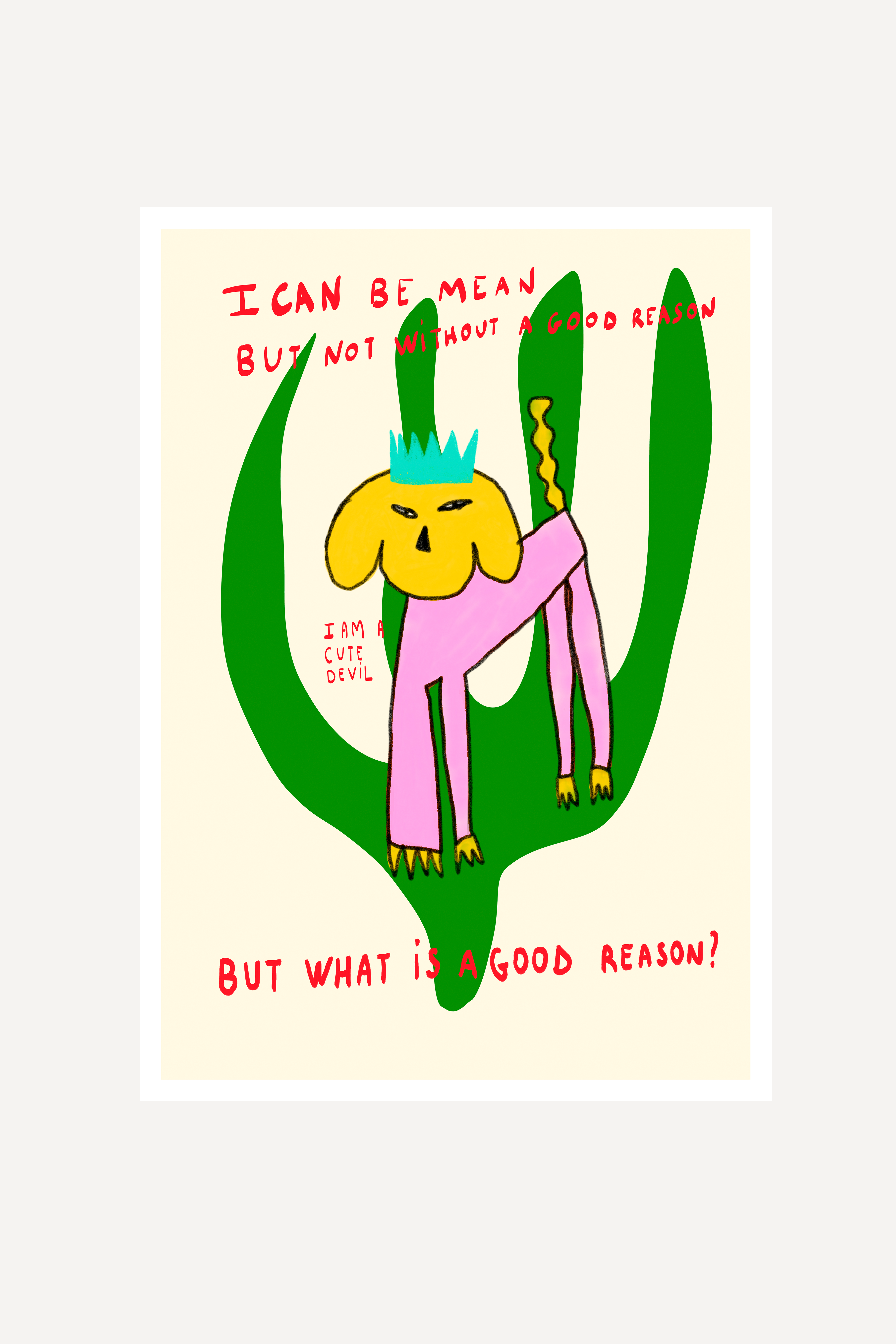 Cute devil dog | Print