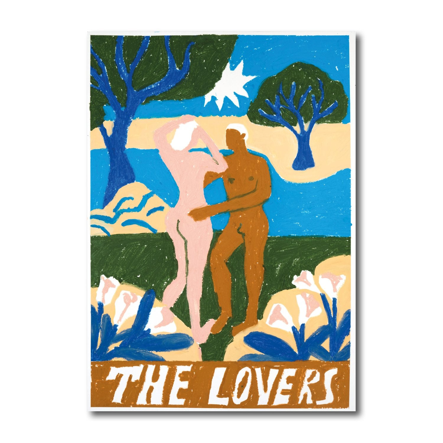 Tarot card The Lovers limited edition of 50 giclee prints by Bulgarian artist Dessy Baeva, available at www.cuemars.com