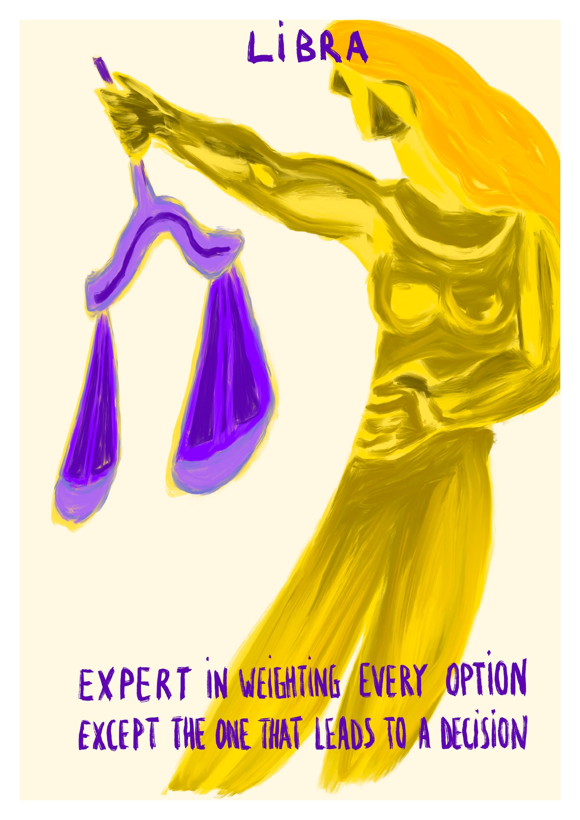 Libra zodiac print by Brut – balanced, charming astrology wall art