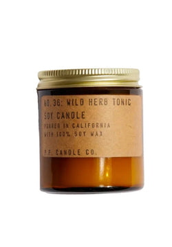 pf candle in amber glass jar n36, available at www.cuemars.com