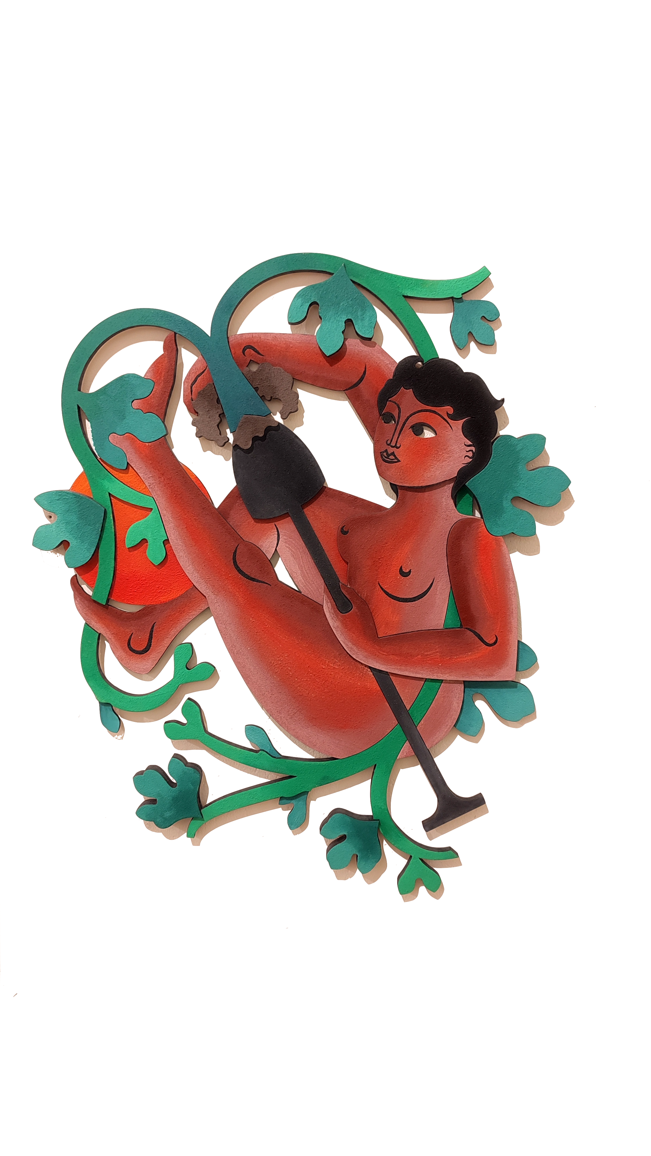 Hand painted wall art on MDF by London artist Tom Berry. Available at www.cuemars.com