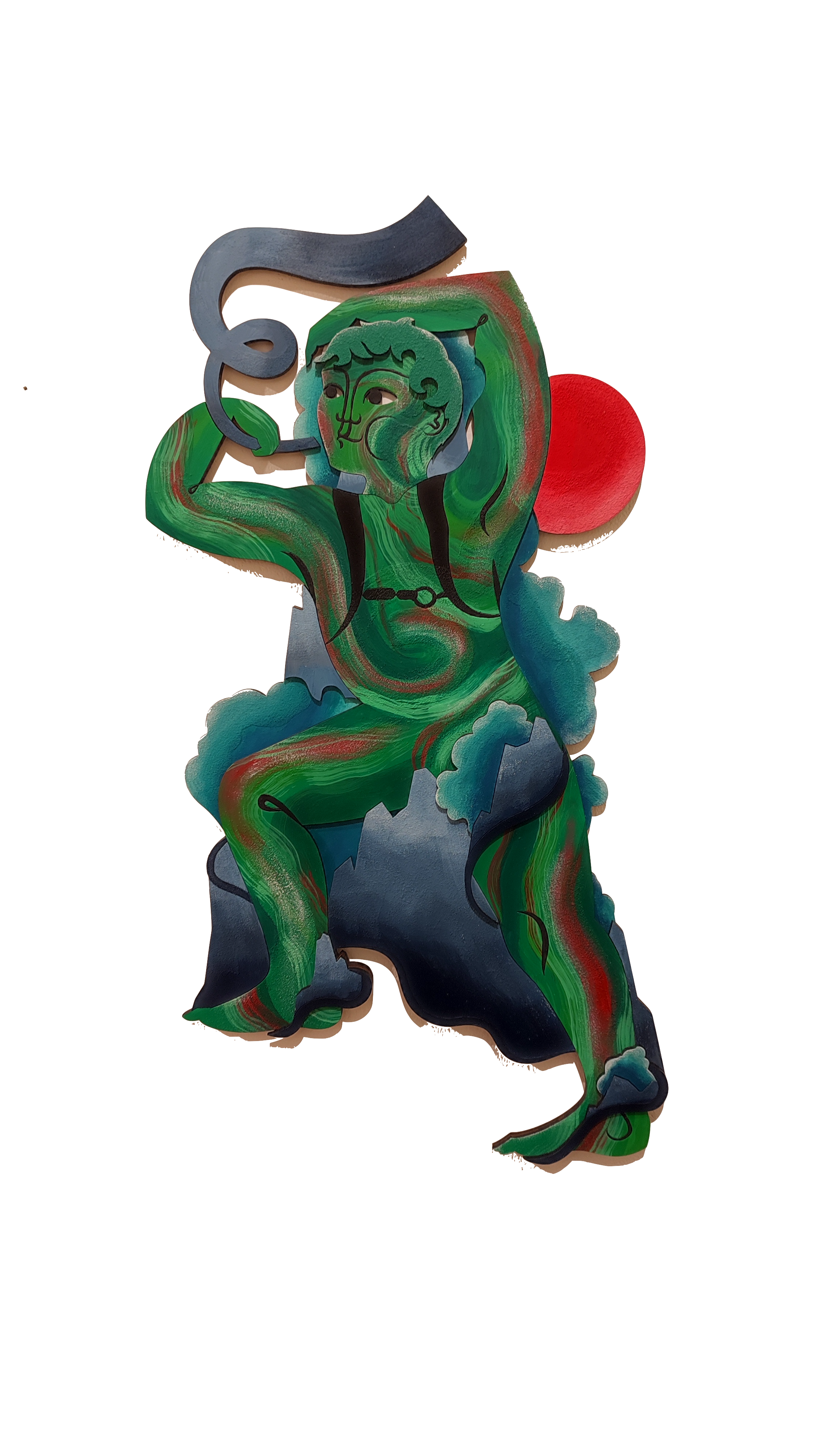 Hand painted wall art on MDF by London artist Tom Berry. Available at www.cuemars.com