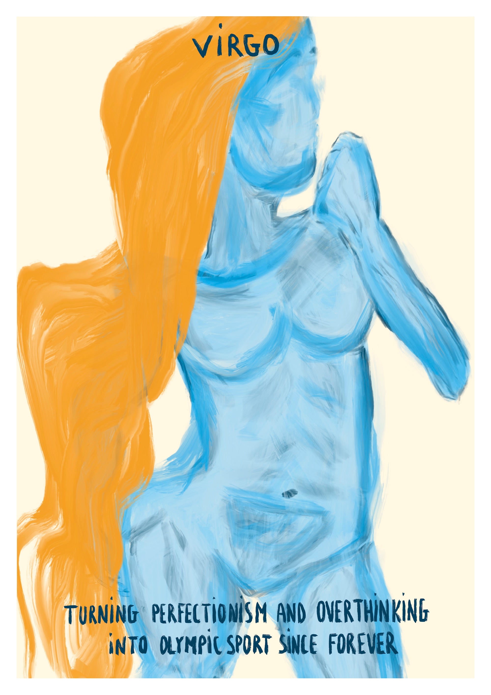 Virgo zodiac art print by Brut – minimalist and precise star sign artwork