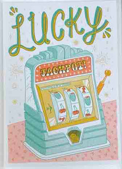 Lucky Jackpot riso print designed by Jacqueline Colley, available at www.cuemars.com