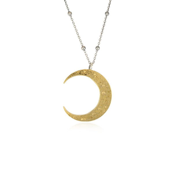 large handmade moon necklace by london based designer momocreatura