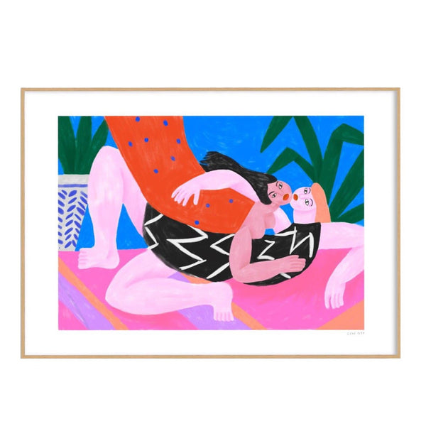 Picture of Motif Of Love, a limited edition screen print created by French Artist Cépé available now at cuemars.com