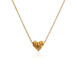 22ct gold heart necklace handmade by Niza Huang