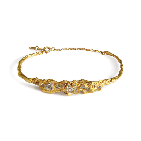 Gold and Diamond Bracelet from the Crush collection, handmade by Niza Huang. Available at www.cuemars.com