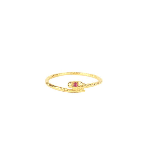 Snake ring sales with ruby eyes