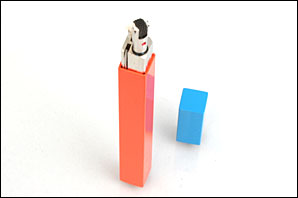 tsubota-slim-stick-lighter-orange-turquoise-cuemars