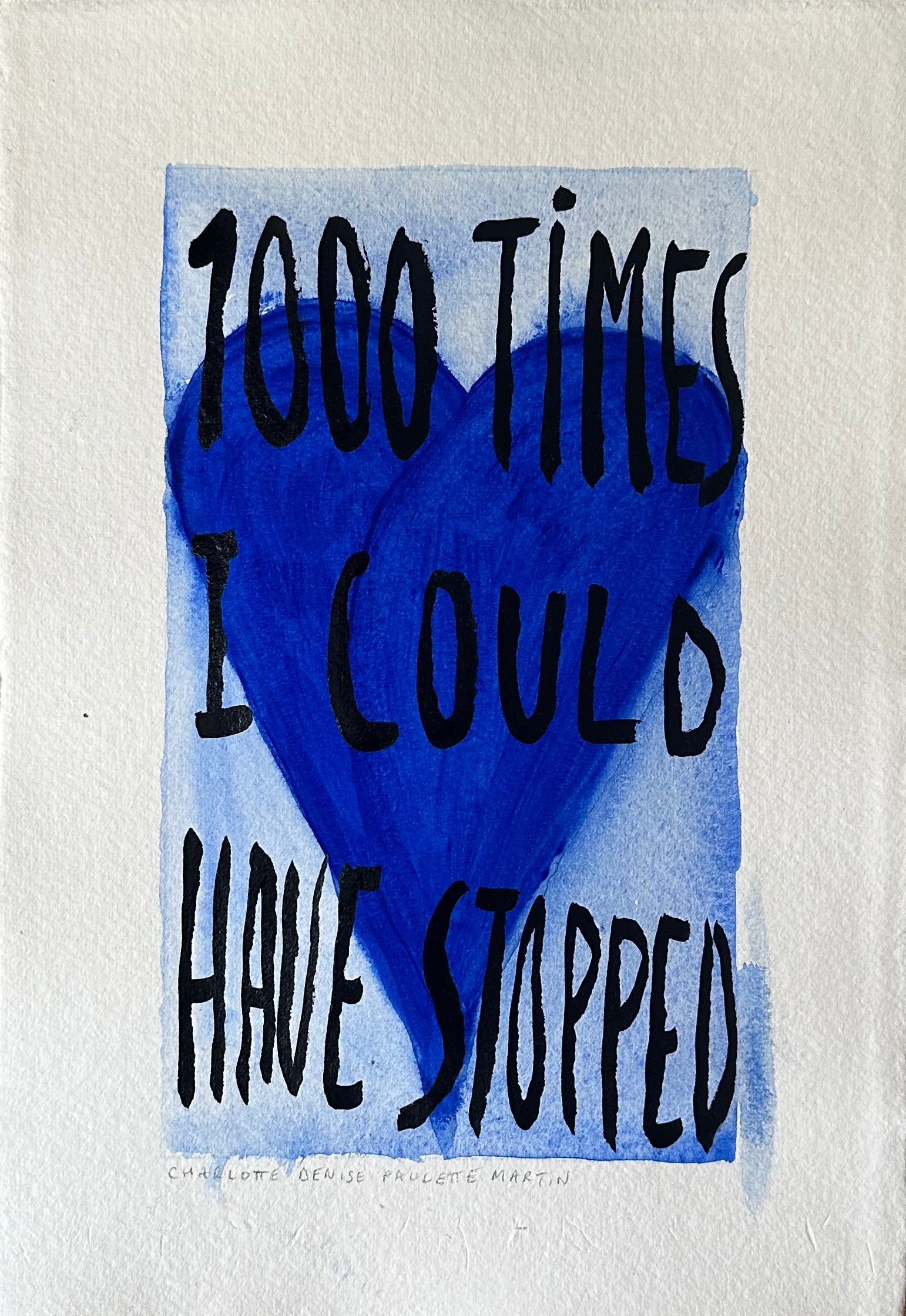 1000 times I could have stopped