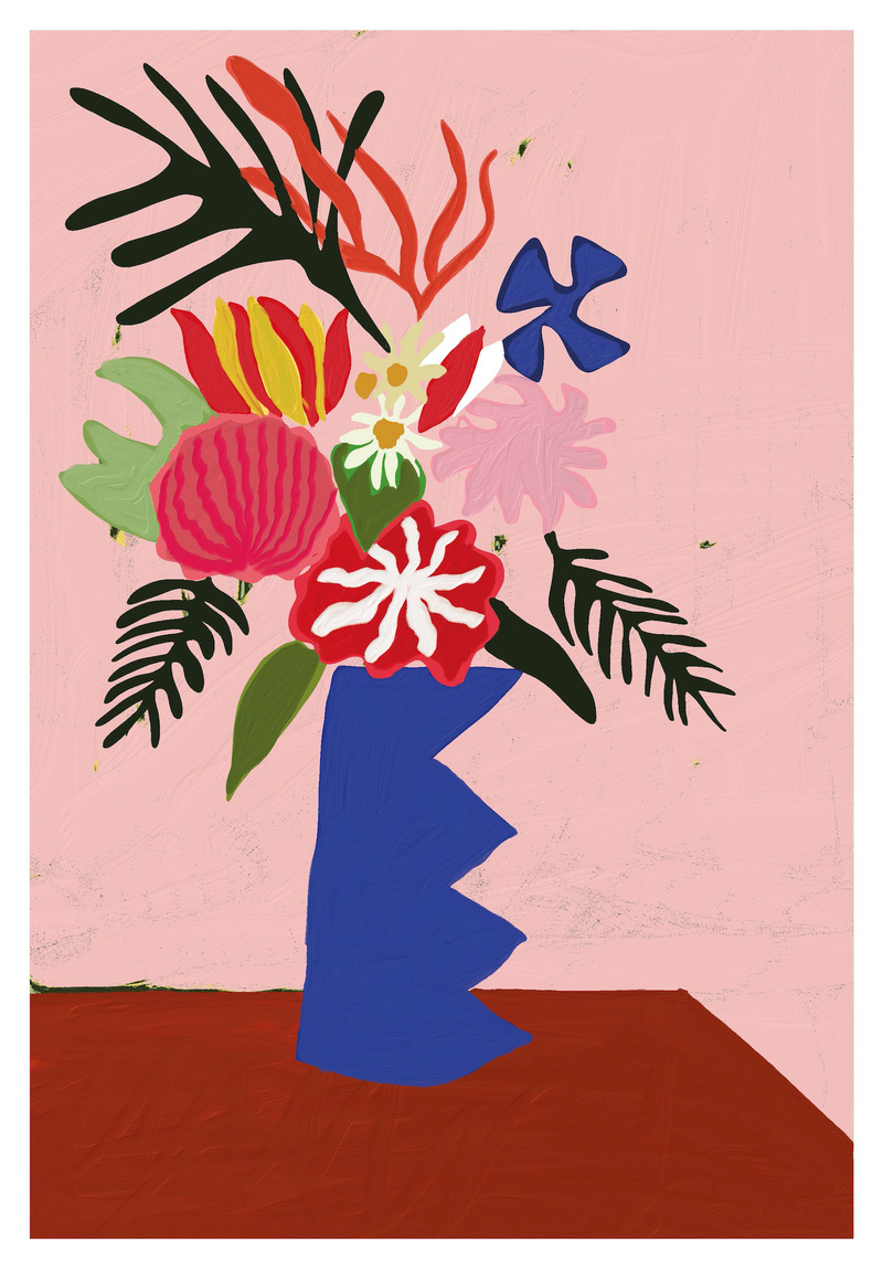 Pink Still-life Flowers | Print