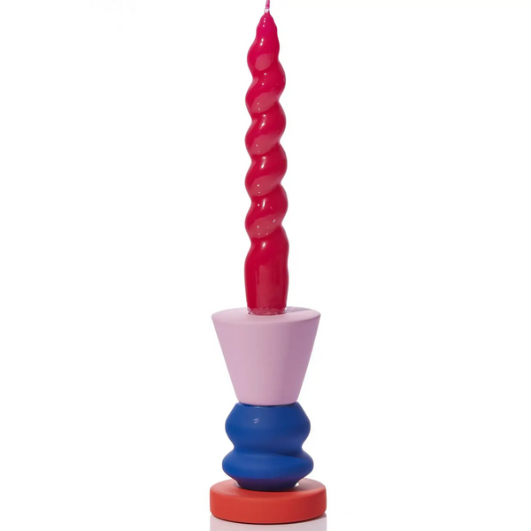 Pastel colours Cobalt ceramic candle holder by British brand Maegen, available at www.cuemars.com