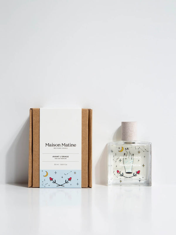 Bottle of perfume by Maison Matin available at www.cuemars.com