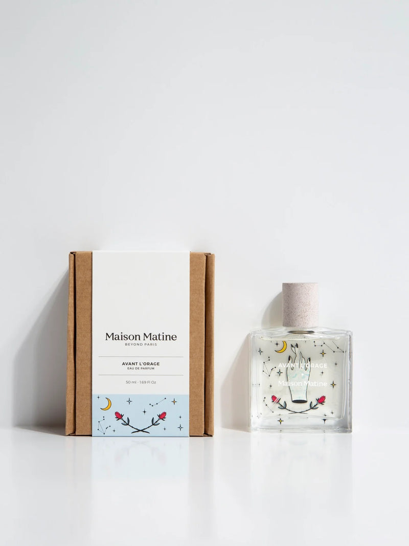 Bottle of perfume by Maison Matin available at www.cuemars.com