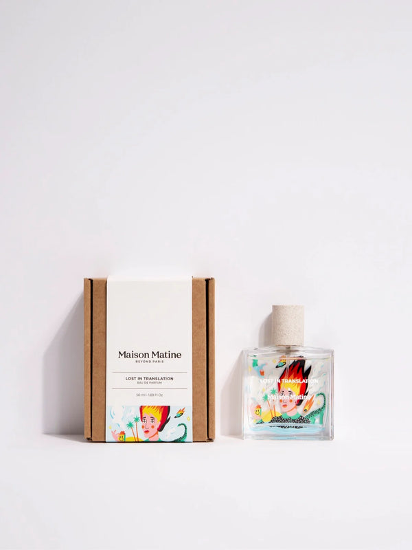 Bottle of perfume by Maison Matin available at www.cuemars.com