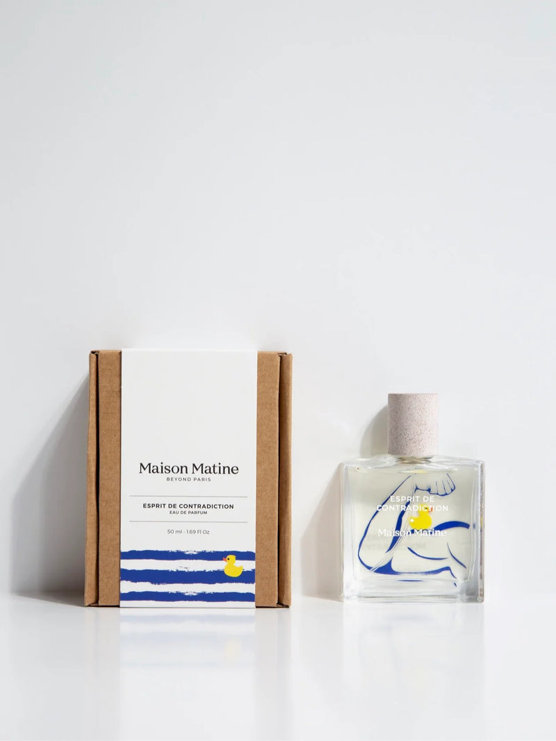 Bottle of perfume by Maison Matin available at www.cuemars.com