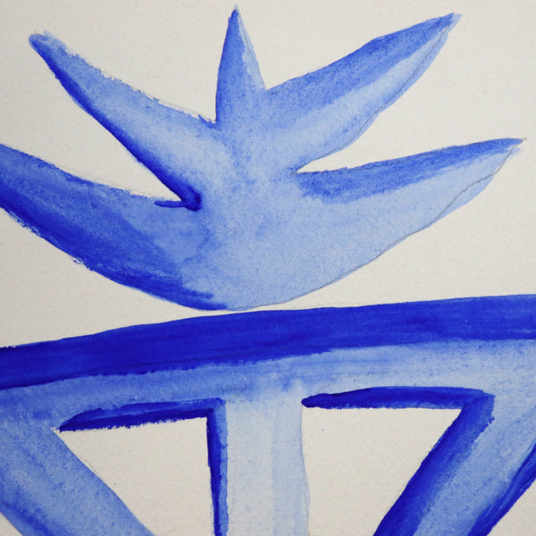 Margiana-original-painting-acrylic-on-paper-blue-vase-studyIII-cuemars