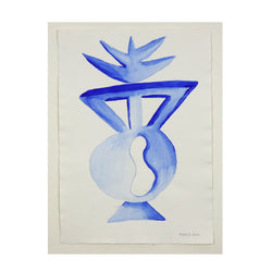 Margiana-original-painting-acrylic-on-paper-blue-vase-studyIII-cuemars\
