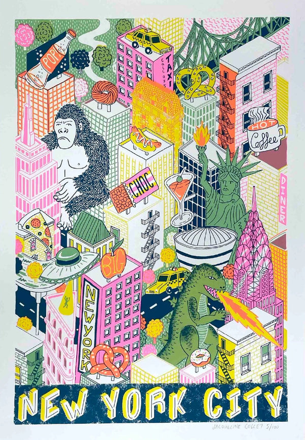 New-York-City-Silk-Screen-Print-Jacqueline-Colley-cuemars