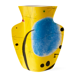 Joan Miró and Octevo have collaborated closely to create this luxurious paper vase, the L'Or de l'Azur paper vase. Available at www.cuemars.com