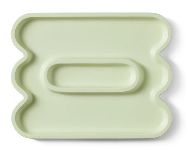 Resin tray light green catchall by Spanish design brand Octaevo, available at www.cuemars.com