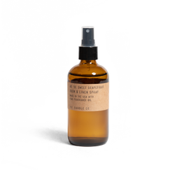 Amber Glass Bottle Linen Spray N10 Grapefruit by PF Candle Co. Available at www.cuemars.com
