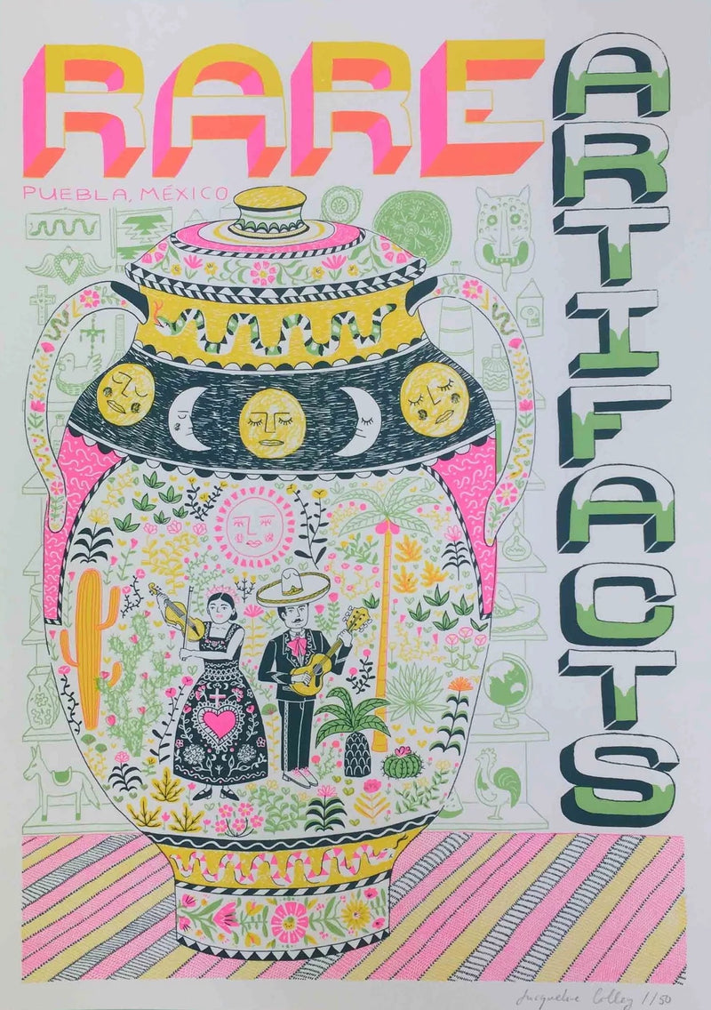 Rare-Artefacts-Silk-Screen-Print-Jacqueline-Colley-cuemars
