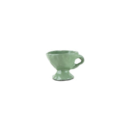 Green handmade espresso mug by Warsaw based ceramic studio Siup. Available at Cuemars