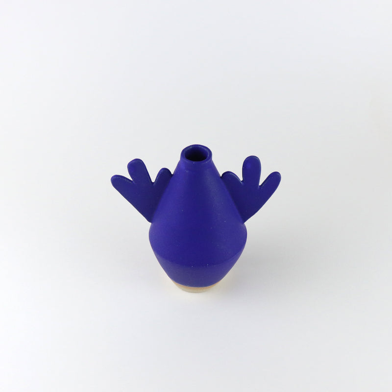 Handmade Flood vase with wiggle arms in blue by Bristolian Sophie Alda