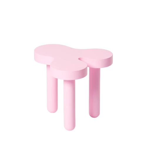 Pastel pink side table with a very organic design by Areaware and Sophie Colle, available at www.cuemars.com