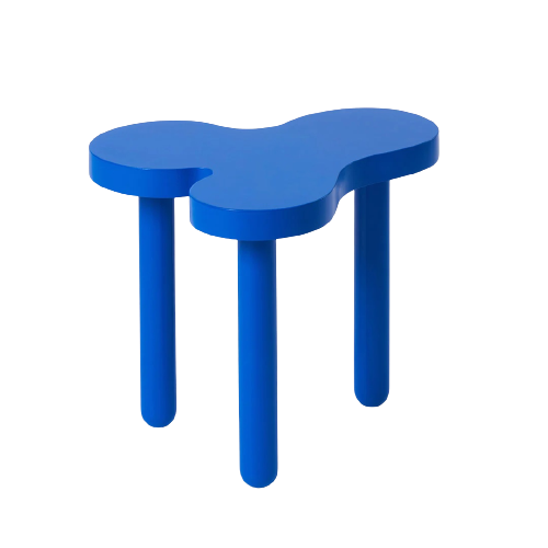 Bright Blue side table with a very organic design by Areaware and Sophie Colle, available at www.cuemars.com