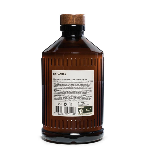 bacanha organic syrup by French company Bacanha, available at www.cuemars.com