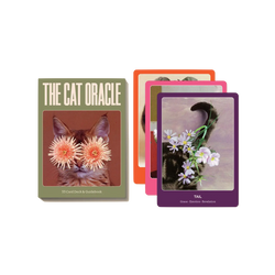 Cat inspired oracle with guidebook by Broccoli Mag, available at www.cuemars.com