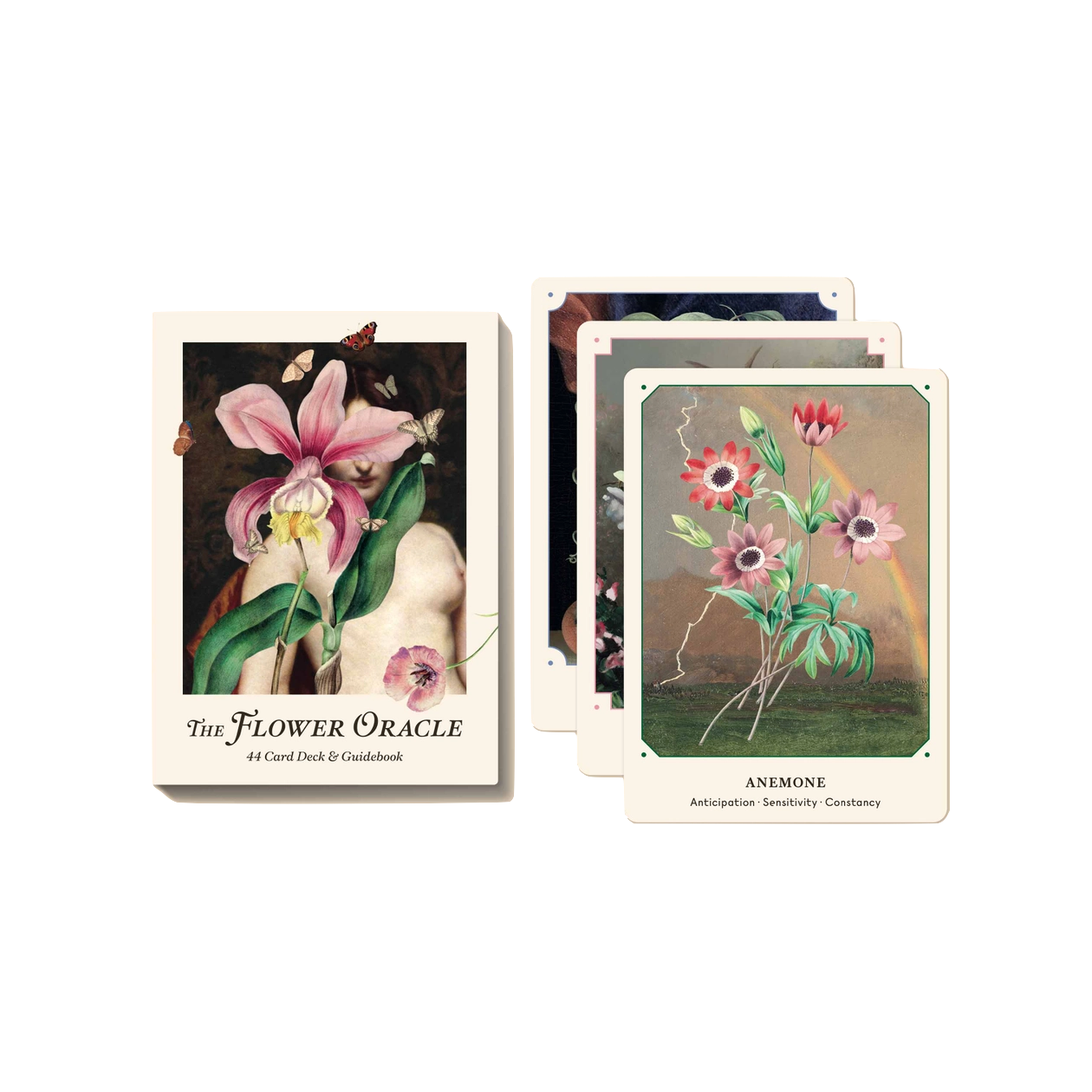 Botanical inspired oracle with guidebook by Broccoli Mag, available at www.cuemars.com