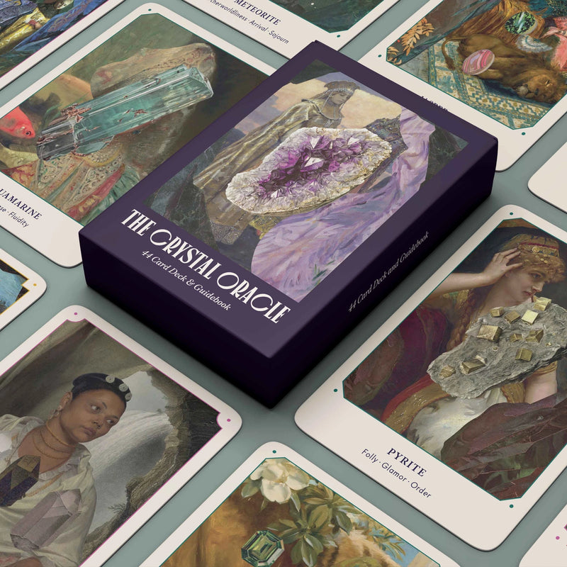 Crystals inspired oracle with guidebook by Broccoli Mag, available at www.cuemars.com