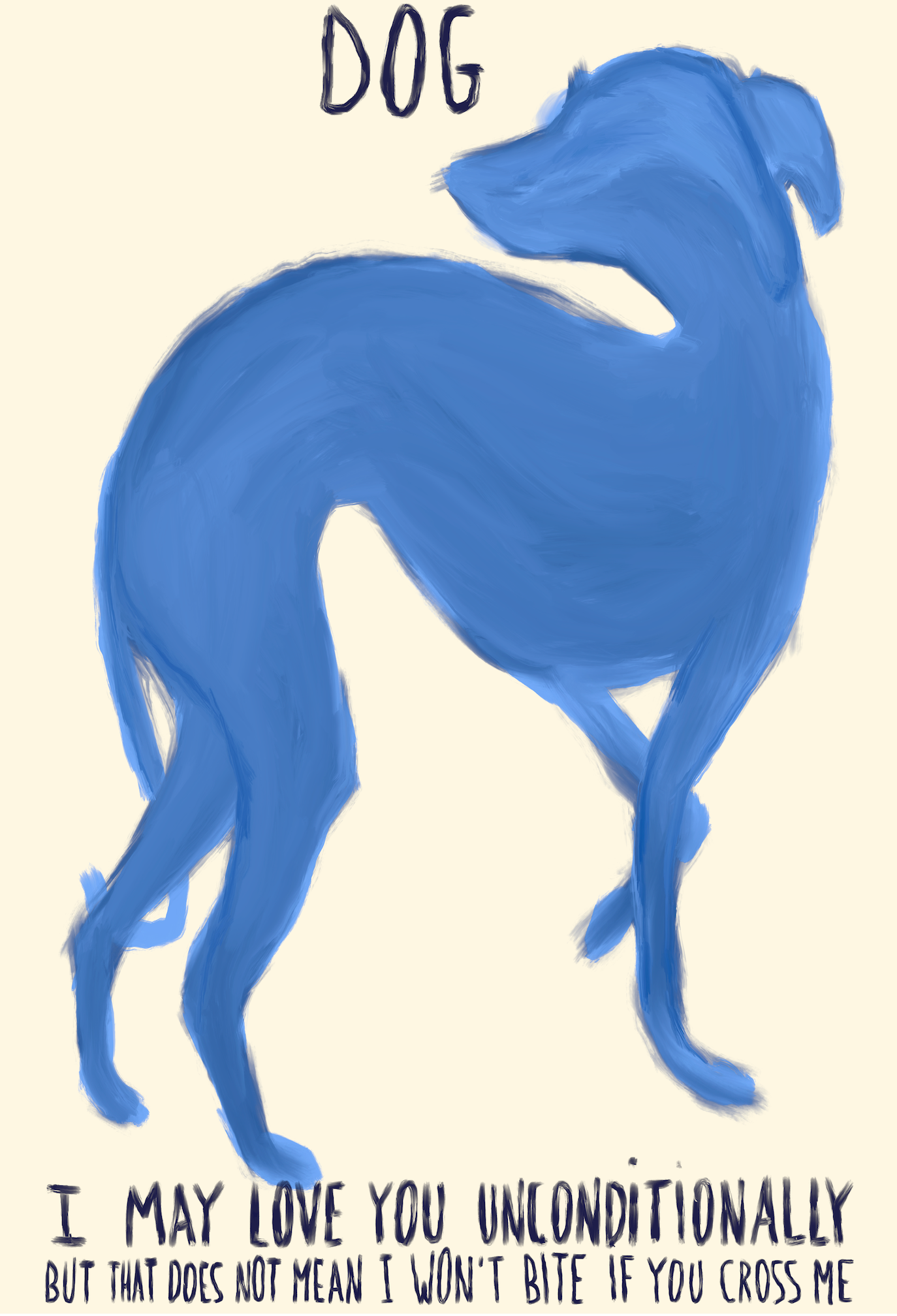 Brut Dog Lunar Star Sign art print – loyal zodiac wall art