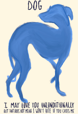 Brut Dog Lunar Star Sign art print – loyal zodiac wall art