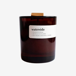 soy wax candle made in the UK in amber glass jar by Keynvor candles, available at www.cuemars.com