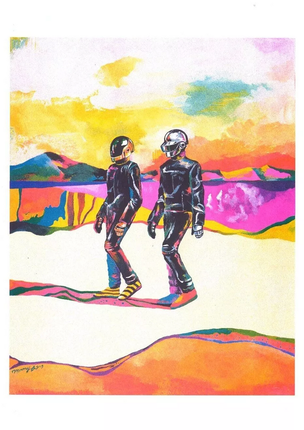 See-Jeong Moon - Meeting with Daft Punk | Riso Print