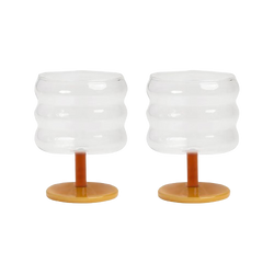 mingle glasses set of two in amber by Klevering, available at www.cuemars.com