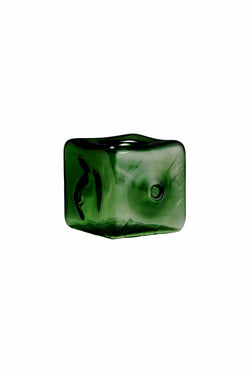 Hand blown green glass pipe by Laundry Day, available at www.cuemars.com