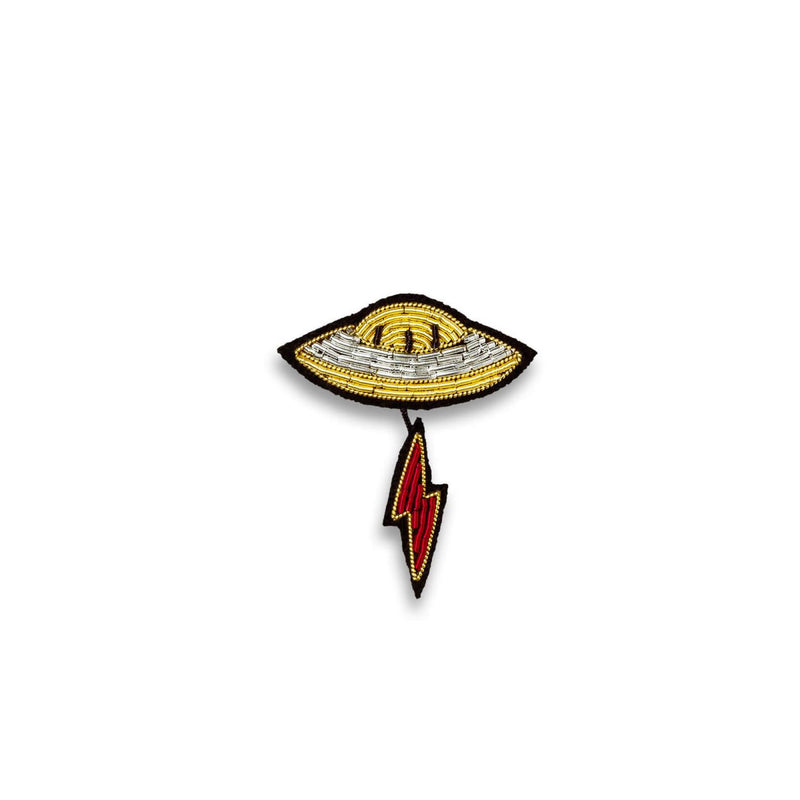 UFO brooch designed by Macon and Lesquoy in France, ethically hand made in Pakistan. Available at www.cuemars.com