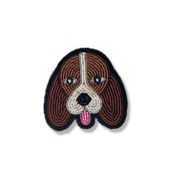 Beagle dog brooch designed by Macon and Lesquoy in France, ethically hand made in Pakistan. Available at www.cuemars.com