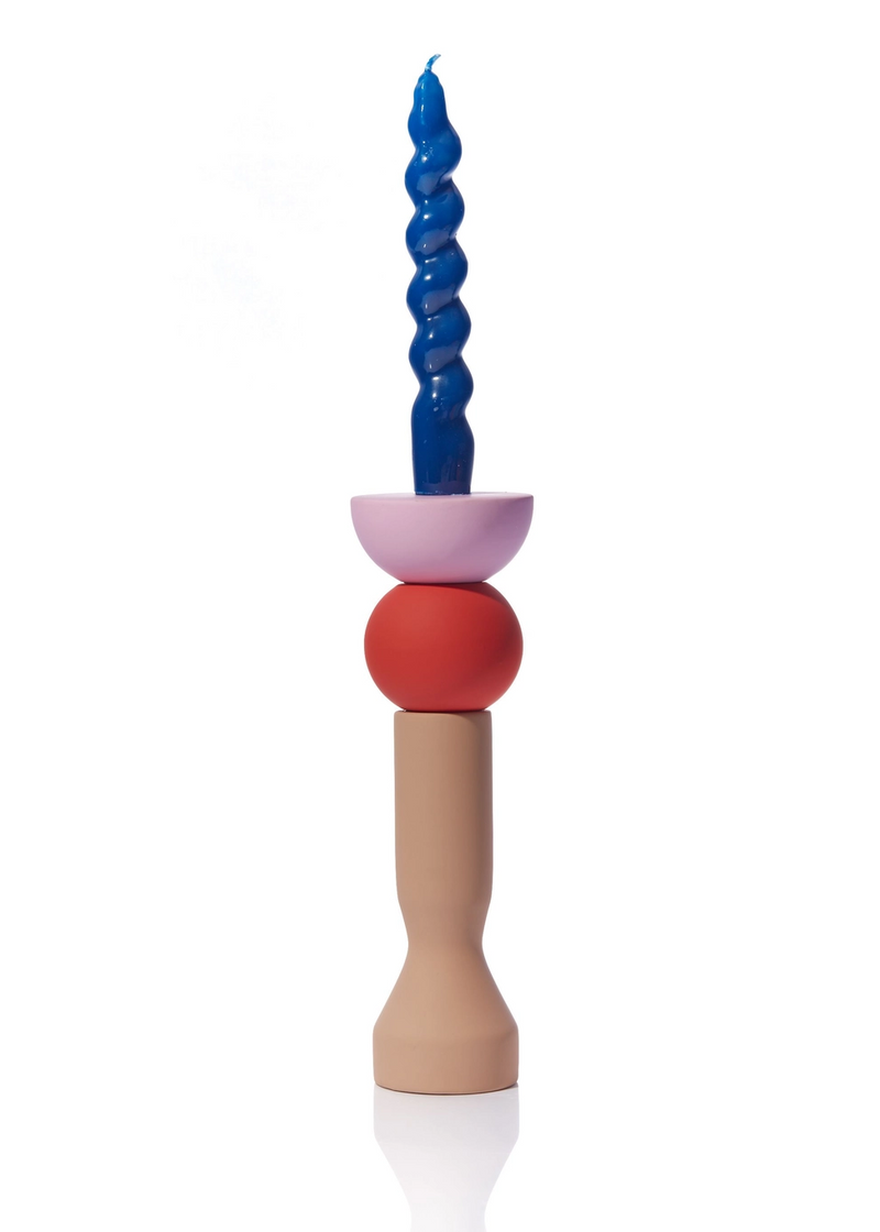 Pastel colours ceramic candle holder by British brand Maegen, available at www.cuemars.com