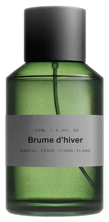 Bottle of vegan Brume d'hiver by French company MarieJeanne, available at www.cuemars.com